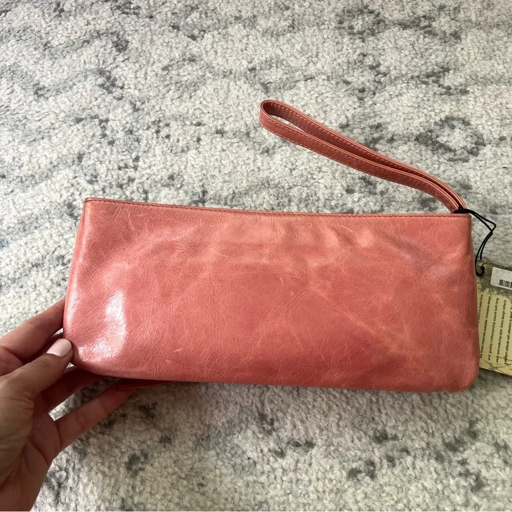 NWT Vintage Hobo International Pink Leather Wristlet Wallet Bow Detail - Picture 6 of 14